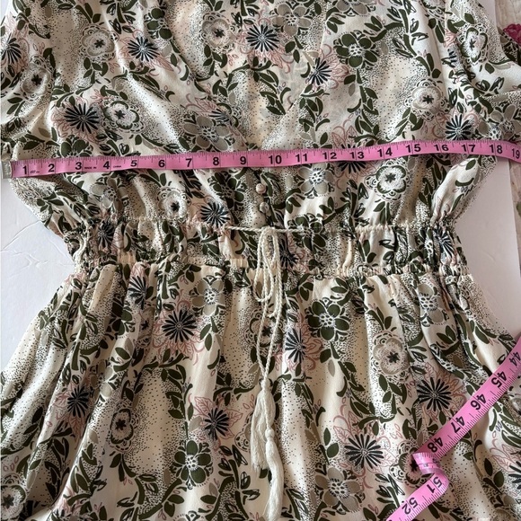 Free People Stealing Fire Women’s Floral Print Mini Dress Peasant Small Fairy - Picture 6 of 8